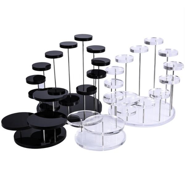 IC Cupcake Stativ Akryl Display Stativ Til Smykker Kage Dessert Ra Sort 12