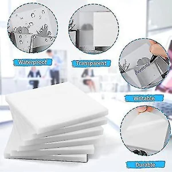 300 stk. gennemsigtige post-it-lapper, 76 x 76 mm gennemsigtige selvklæbende lapper