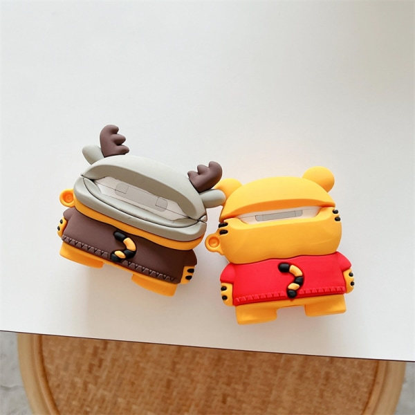 IC Airpods 3 (cover) Case Beskyttende cover kompatibelt med AirPods 3, smukt og sødt case, 3D-case (Tiger)