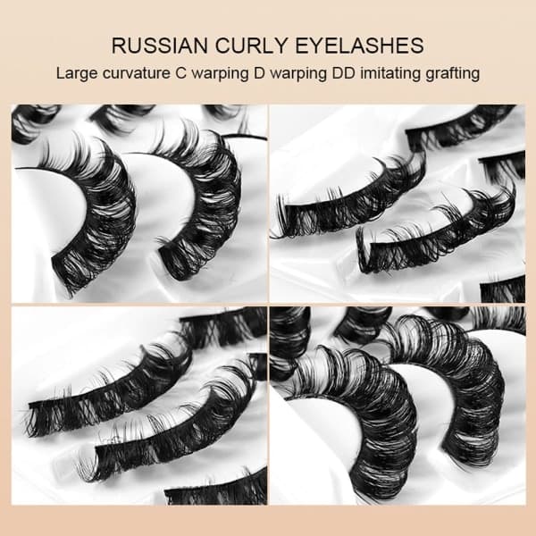 4 par løsvipper Russian Strip Lashes 4007 4007 4007