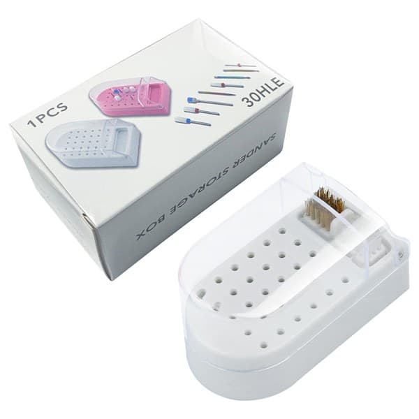 IC 2 i 1 neglebits-holder Fræserenser 30 huller Støvtæt Pink
