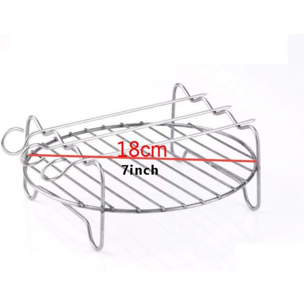 Air Fryer Stativ for XL Air Fryer - Dobbeltlags Multifunksjonsstativ med Spett - Kompatibel med Philips XL Power Airfryer