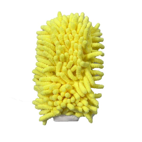 Populær chenille støvmopp klut vaskbar og gjenbrukbar Yellow polyester brocade edging 19*13cm