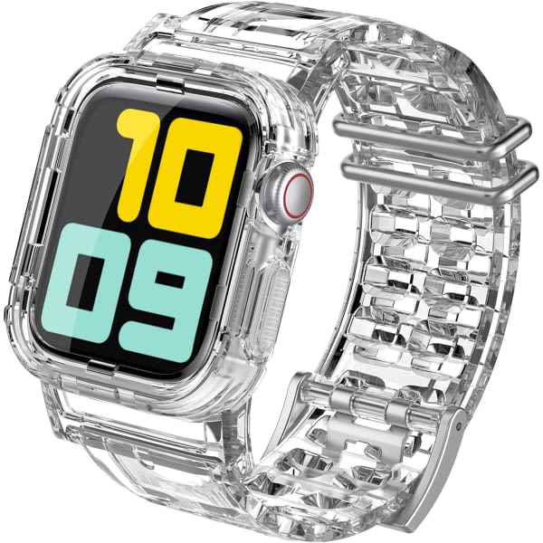 IC Watch Bälte Läpinäkyvä med kestävä cover Yhteensopiva med Apple Watch 38 mm, 42 mm, 40 mm, 44 mm, (42/44)