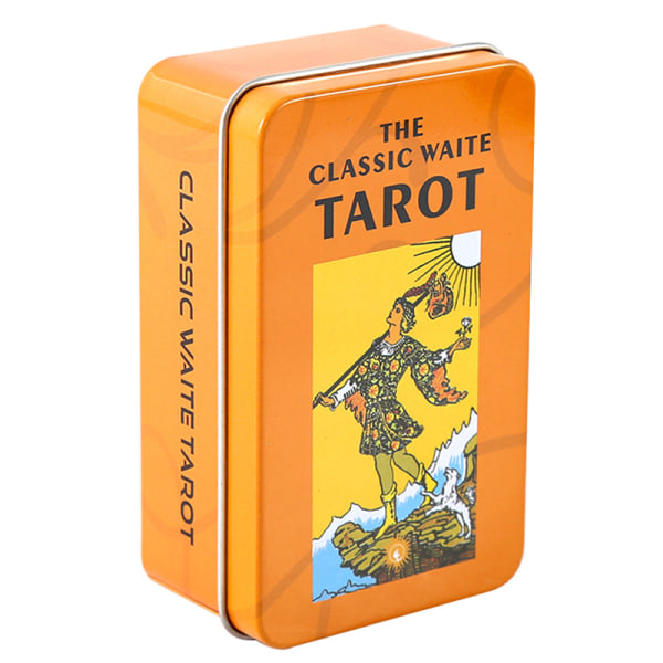 Jernboks Rider Waite Tarot Kort Spådomsfest Spil med Manual