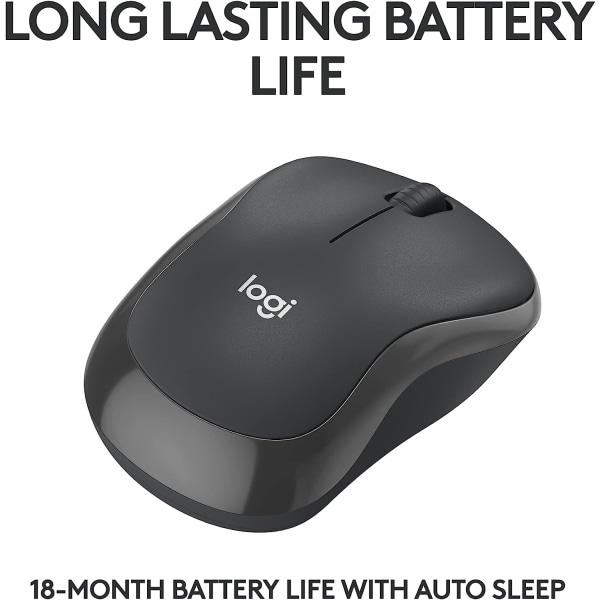 Logitech M240 Silent Bluetooth Mouse, Wireless, Compact, Portable, Smooth Tracking, 18-Month Battery,