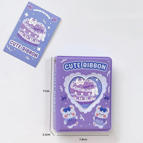 IC 3 tommer fotoalbum med tegninger - Sød fotokortholder Idol Chasing Purple