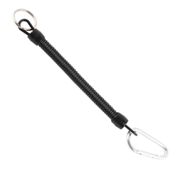 Fishing Lanyards Rope Retractable Safety Spring Coiled Rope Keychain Accessory Black
