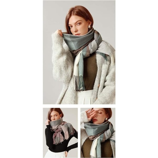 Dam XXL vinterscarf höst oversized axelscarf dam filt halsduk poncho lång halsduk cape 1 mjuk och bekväm 70 cm x 180 cm