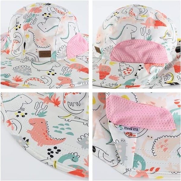 IC Baby Toddler Barn Solhatt Bred Brätte UPF50+ Fiskehatt med klaffrem