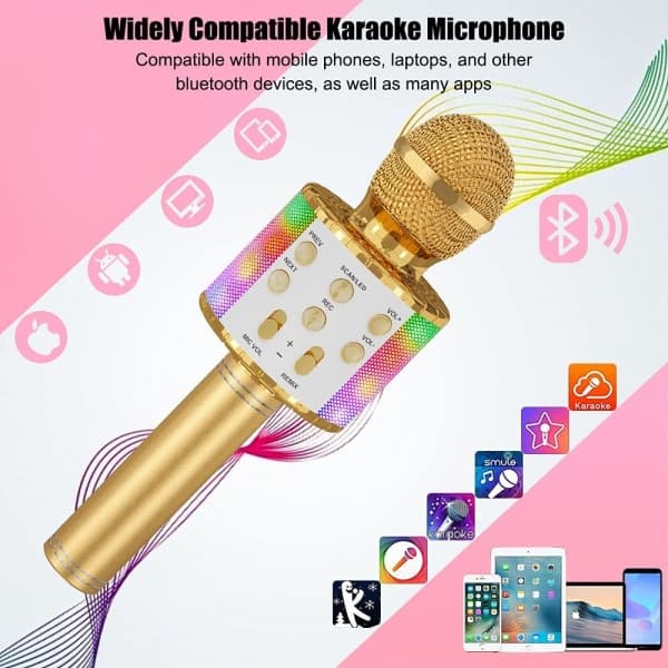 IC Karaoke langaton mikrofoni, 4-in-1 Lasten Karaoke Bluetooth