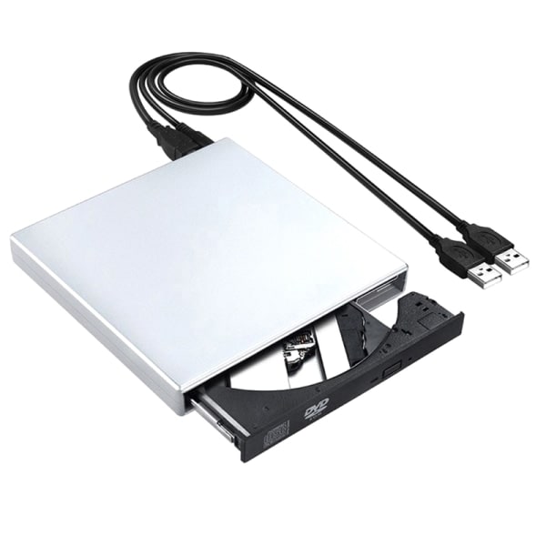 Ammattimainen ulkoinen DVD-asema Slim Low Noise Ulkoinen DVD-soitin USB 2.0 DVD/VCD/CD-RW poltin Kirjoitin Soitin