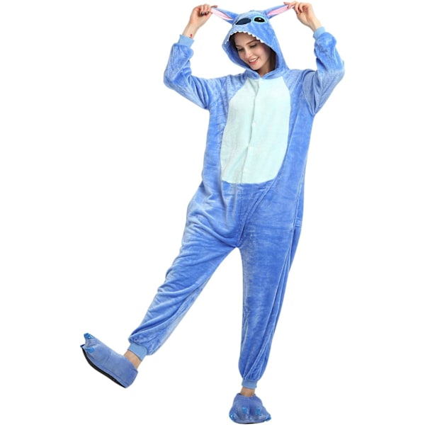 Onesies til kvinder, Onesies til voksne mænd, Pyjamas Onesies, Enhjørning, Flannels pyjamas, Dyre Onesies, 3D hættetrøjer, Halloween, Julekostumer stitch XL