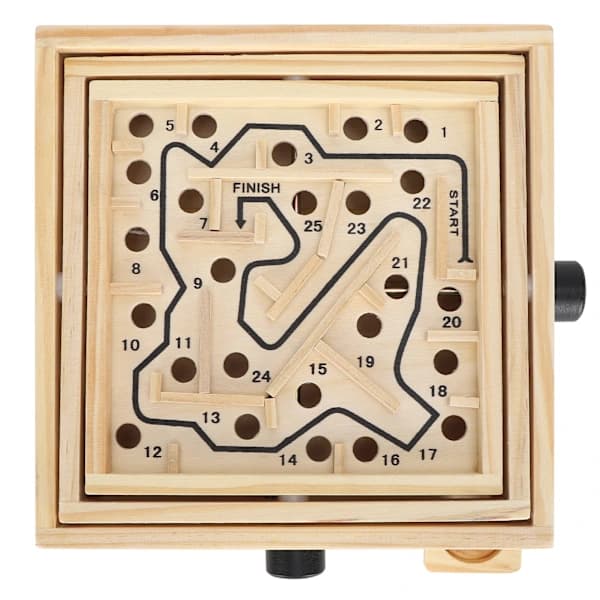Blue Labyrinth Board Game Educational Puzzle Toy Track Ball Maze