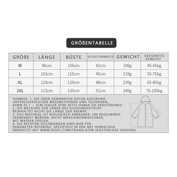 IC Vanntett regnjakke for kvinner Regnjakke med hette XL