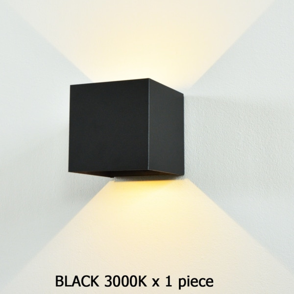 IC Inomhus LED-vägglampa med rörelsedetektor USB-laddningsbar vägglampa Sladdlös ytmontering för sovrum, korridor, svart x 1 färg
