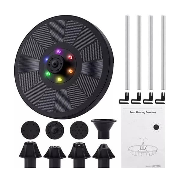 Hot sale solcellefontæne flydende solcellefontæne pumpe rund spray SP09D Slope Solar Panel