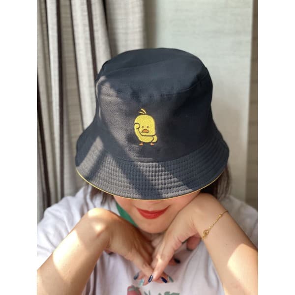 IC Unisex Broderet Bucket Hat Mode Vendbar Fiskerhat