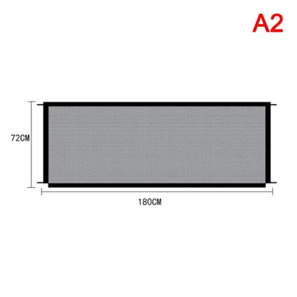 IC Bærbart kæledyrsbarrierehegn Sammenklappeligt ventilerende Mesh Hundegitter Pe 180*72cm