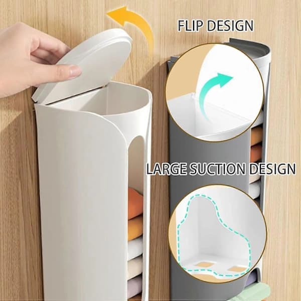 3-pack Punch-Free Underwear Organizer Multifunctional Storage Box Wall Mounted Socks Panties Storage Box