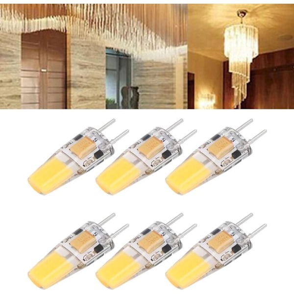 LED-lampa 500LM GY6.35 Varmvit Silikonlampa Sockel Taklampa 360° Strålvinkel Lampa 5W 12V