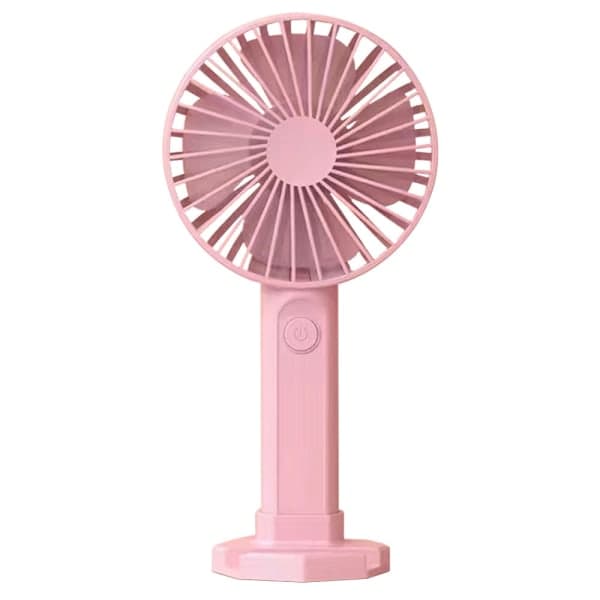 IC Bærbar håndholdt ventilator, mini håndholdt ventilator med USB genopladelig Pink