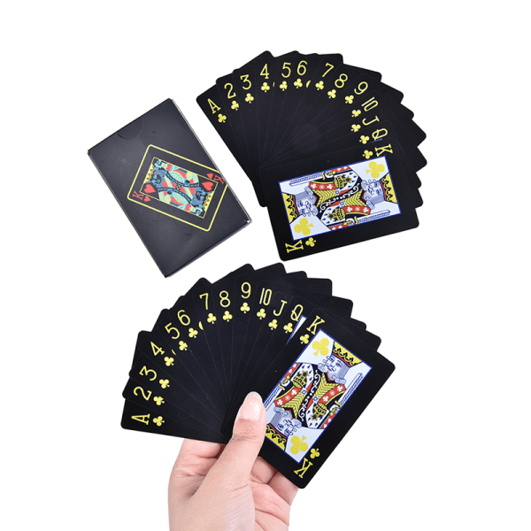 IC 1x Vattentät PVC Plast Spelkort Poker Pure Spelkort Sort