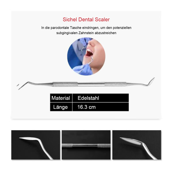IC 4st Set Rostfritt stål tandstensborttagare Tandläkare