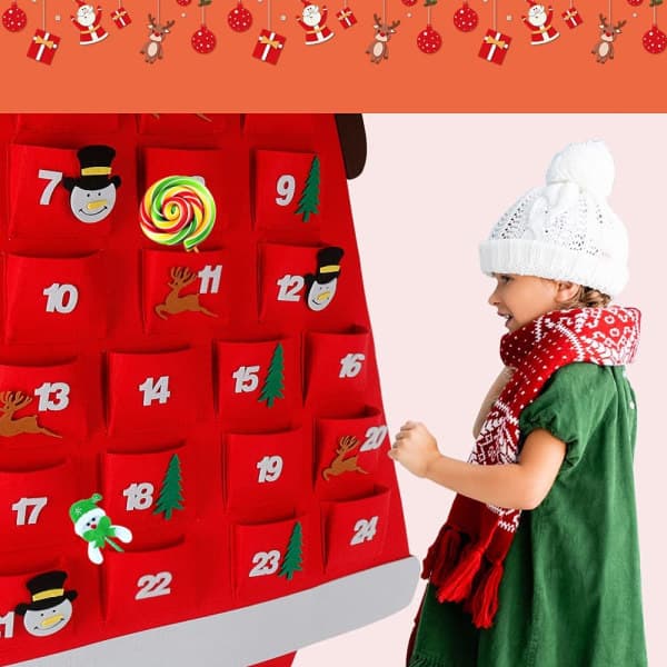 IC Julkalender, Filt Tomte Julkalender med 24 röda