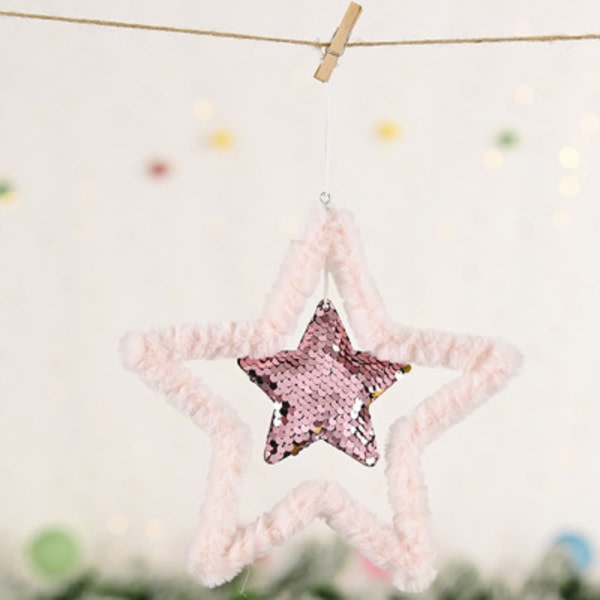 Plysch julgran hänge hänge fjäder dekorasjon Decoratio IC