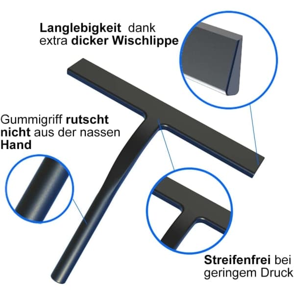 IC NOE Duschsqueegee, Silikon Duschsqueegee, Fönster