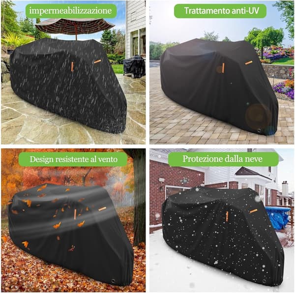 Premium Cover - Tricycle - Full Coverage - Protection - Tricycle - with - Lock Hole - Storage Bag - 1 - 3 - Bikes - Suitable