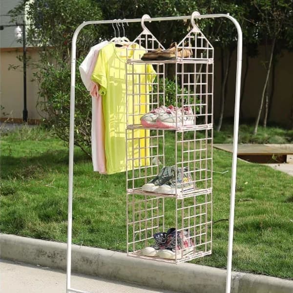 IC Plastgarderobe Organizer Klesstativ, 5 rom/ Mesh