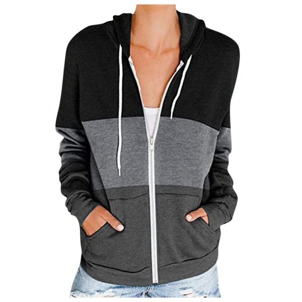 IC Sidefeel Piger Længærmet Zip Up Hoodie Sweatshirt Casual Frakke