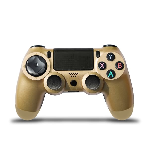 IC PS4 trådløs Bluetooth-spilkontrol PS4-kontrol med lysfelt (Golden)