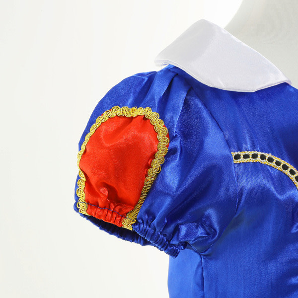 IC Snövit prinsessklänning med udde för för flicka, Halloween födelsedagsfest Carnival kostym