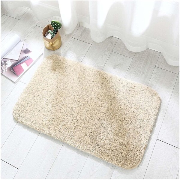 Bademåtte, skridsikker absorberende bademåtte, blød og hudvenlig bademåtte, vaskbare bademåtter, 50x80 cm, beige