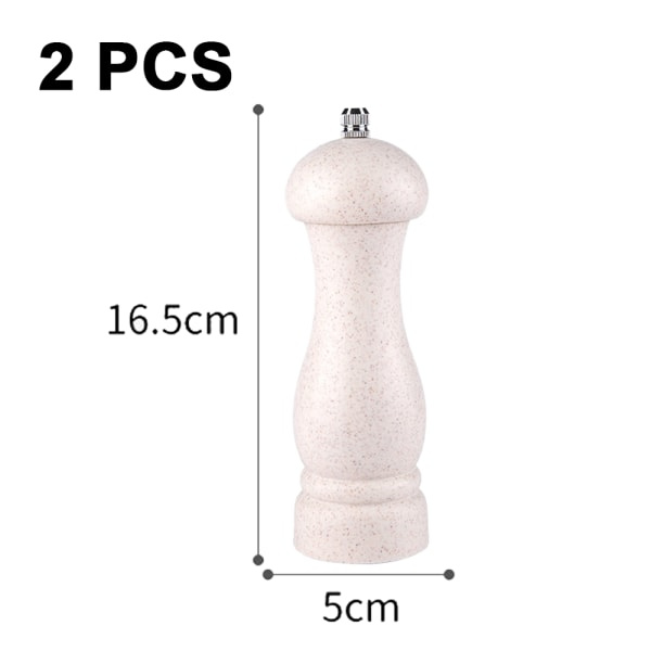 IC Plast salt- och pepparkvarn med utbytbara keramiska lock Off-white color box
