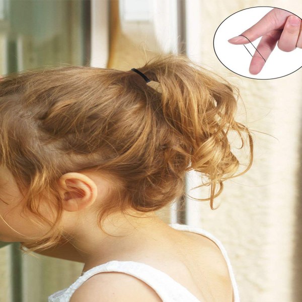 IC 1000 st minigummiband Mjuka elastiska band för barnhårflätor hår