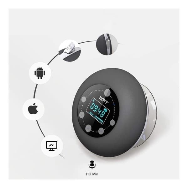 IC Vedenkestävä suihkuradio, langaton handsfree stereo Bluetooth