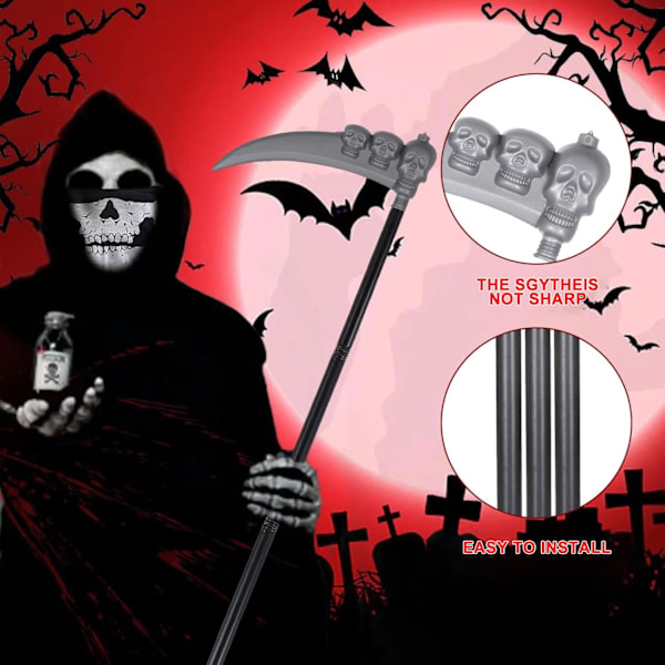 Halloween-kappa, kappa för cosplay och rekvisita till halloweenmaskerad a 140