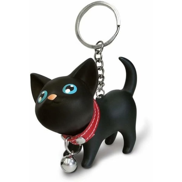 Cat Kitten Nøgleringe Chain Pendant Kids Keychains (svart) IC
