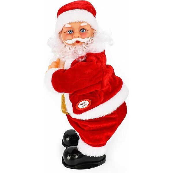 -elektrisk Gunga Santa Claus, musikalisk leksak Batteridriven Sång Och Dans Santa Claus-annan Juldekoration HG