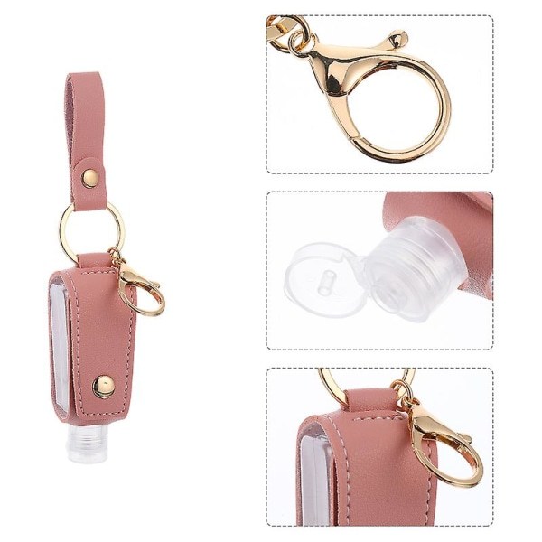 1 Set Bärbar Reseflaska Nyckelring Pendel Sanitizer Flaska Cover IC