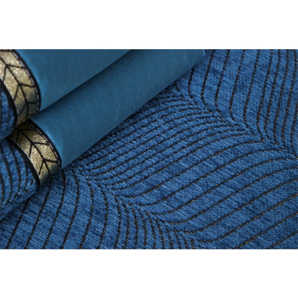 IC Halkfri soffdyna i färgblock i modern minimalistisk stil Mörkblå 70*180cm
