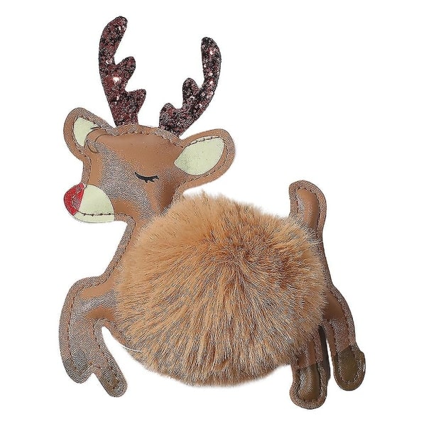 1 stk Tegnede Nøkkelringer Nøkkelhengende Dekorer Xmas Elg Nøkkelringdekor for Nøkkel IC
