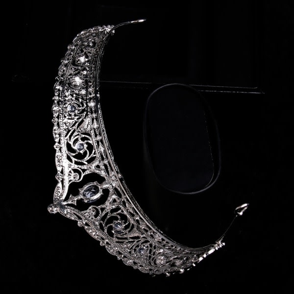 Tiaror och kronor för kvinnor, bröllopstiara för bruden, Rhinestone Princess Crown, Kostym-håraccessoarer för födelsedagsfest, Silver