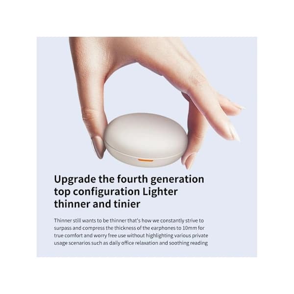Soveørepropper Bluetooth 5.3 Støyreduserende Ekte Trådløse Egnet for Sidesovere Hvit YEMAESRE