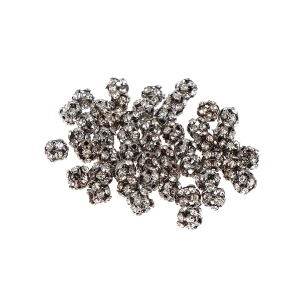 IC 50 st 6 mm Rhinestone Rone kristallkula lösa distanspärlor för J H-8mm