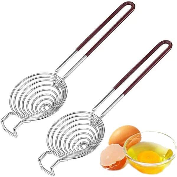 IC 2 stk Eggvite- og Eggeplommeseparator - Eggviteuttrekker - 304 Rustfritt Stål - Eggeplomme- og Eggvitefilter - Eggsorterer - Eller